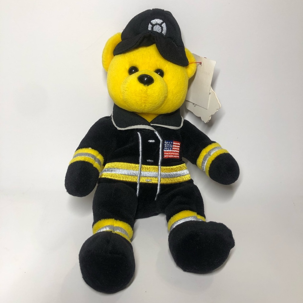 NWT Unity Team Beans American Bravery Fireman Bear